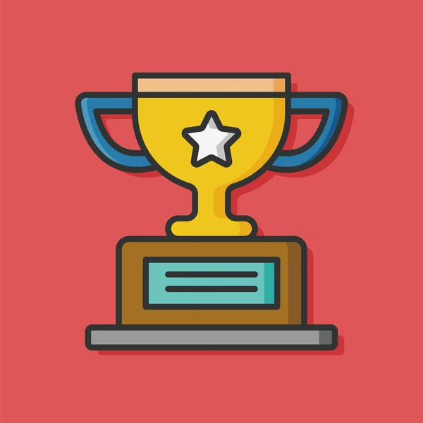 Prix trophée vecteur icône — Image vectorielle