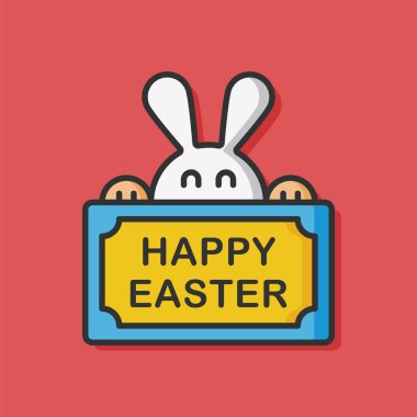 Paskalya tavşanı vektör simgesi