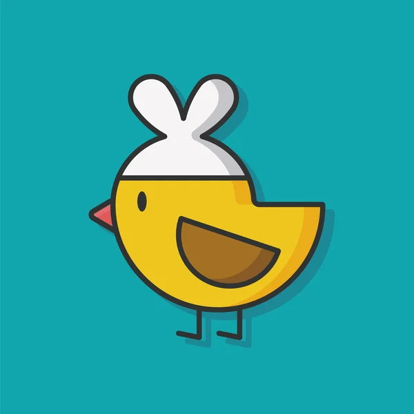 Pollo animal vector icono — Vector de stock