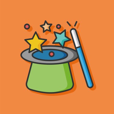 sihirli şapka vektör simgesi