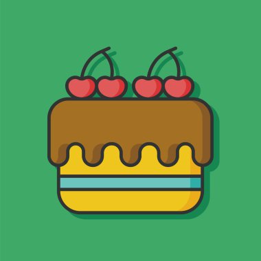 tatlı kek vektör simgesi