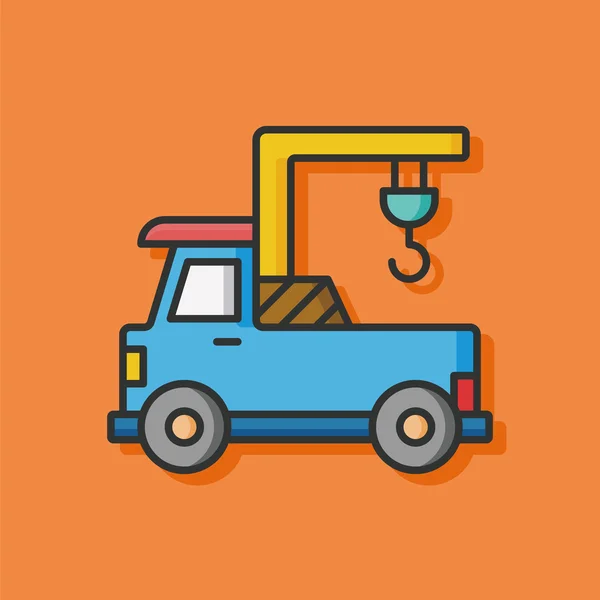 İnşaat kamyonu vektör simgesi — Stok Vektör