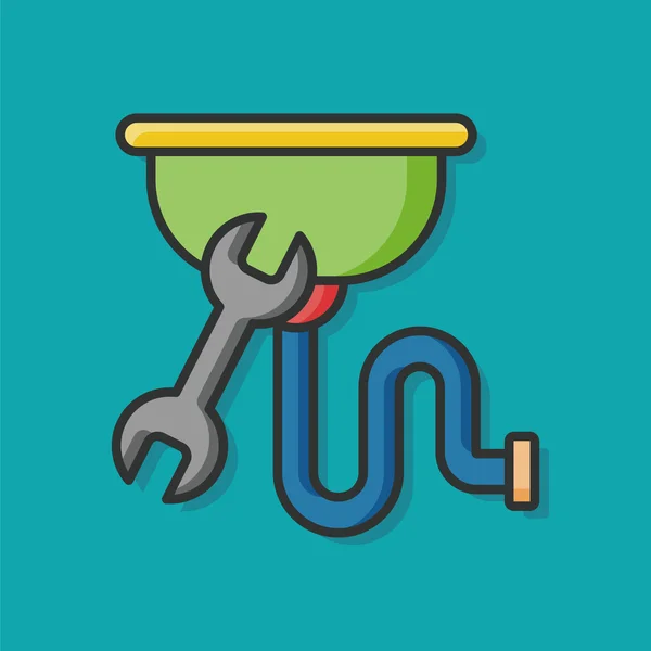 Tubo de agua vector icono — Vector de stock