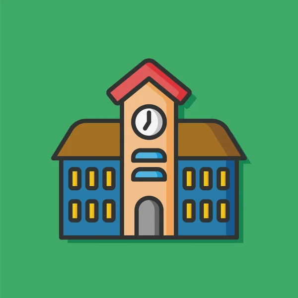 Vektor-Symbol für Schulgebäude — Stockvektor