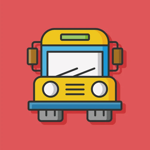 Autobús escolar vector icono — Vector de stock