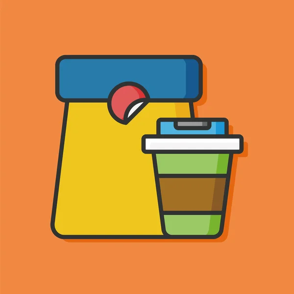 Hot coffee vector icon — Stock Vector