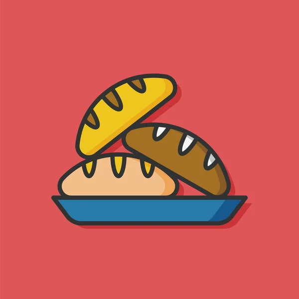 Pan alimento vector icono — Vector de stock