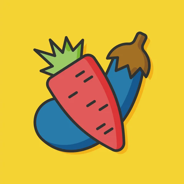 Groente salade vector pictogram — Stockvector