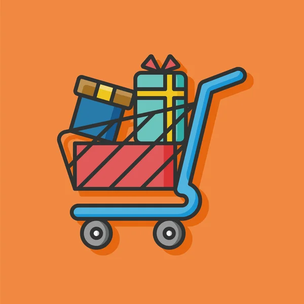 Shopping cart vector icon — Stock Vector