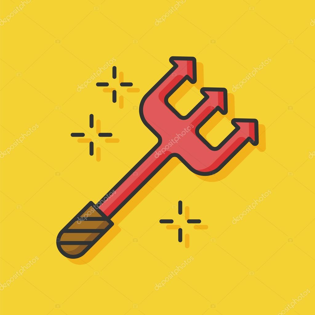 Trident weapon vector icon