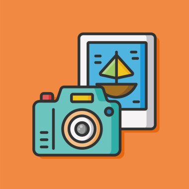 kamera film vektör simgesi