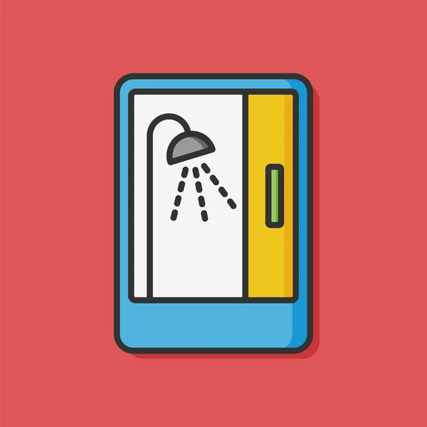 Sanitarnych natryski prysznica ikona wektor — Wektor stockowy