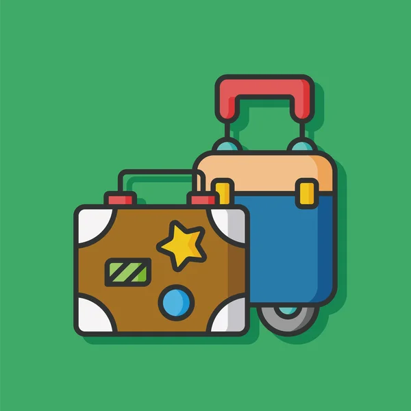 Airport luggage vector icon — Stock Vector