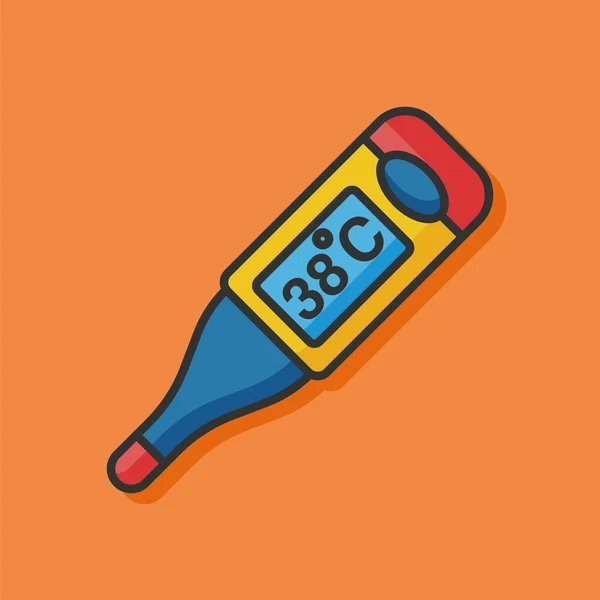 Thermometer-Temperaturvektorsymbol — Stockvektor