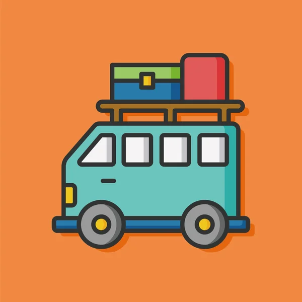 Campamento van vector icono — Vector de stock