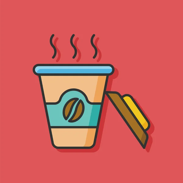 Warme koffie vector pictogram — Stockvector