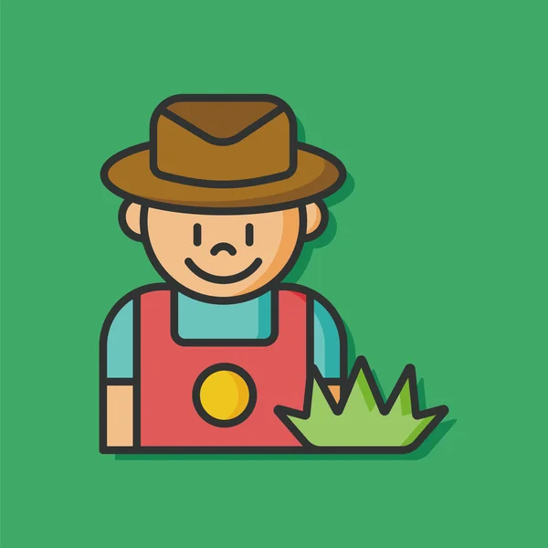 Giardinieri uomo vettoriale icona — Vettoriale Stock