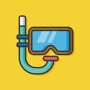 yüzme gözlüğü vektör simgesi