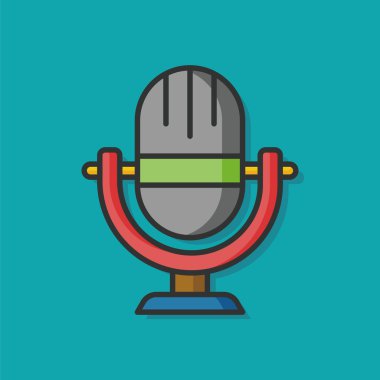 medya mikrofon vektör simgesi