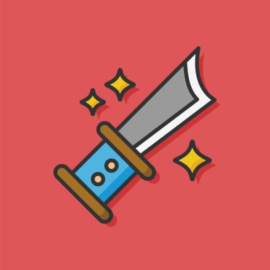 bıçak kılıç vektör simgesi