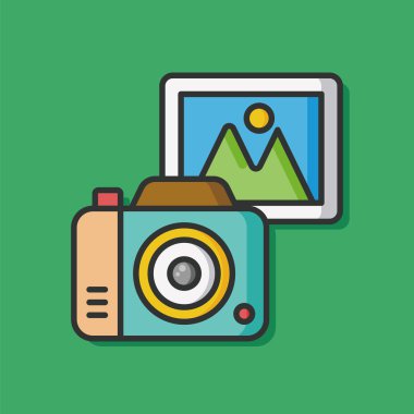 kamera film vektör simgesi