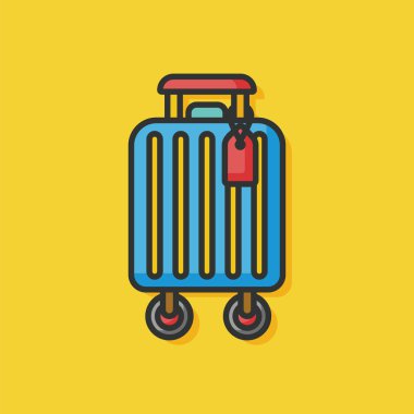 bavul arabası vektör simgesi