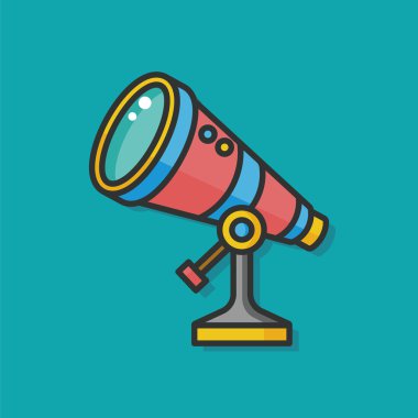 Uzay teleskop vektör simgesi