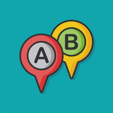 Gezinti işareti vektör simgesi