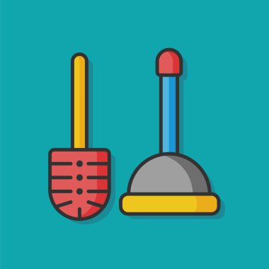 Sıhhi dalgıç vektör simgesi