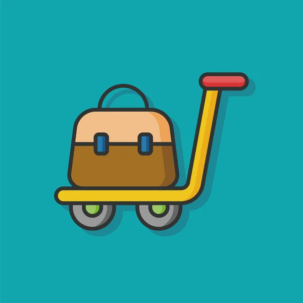 Airport luggage vector icon — Stock Vector