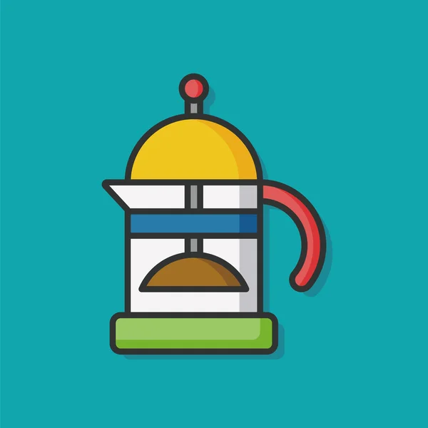 Café hervidor vector icono — Vector de stock