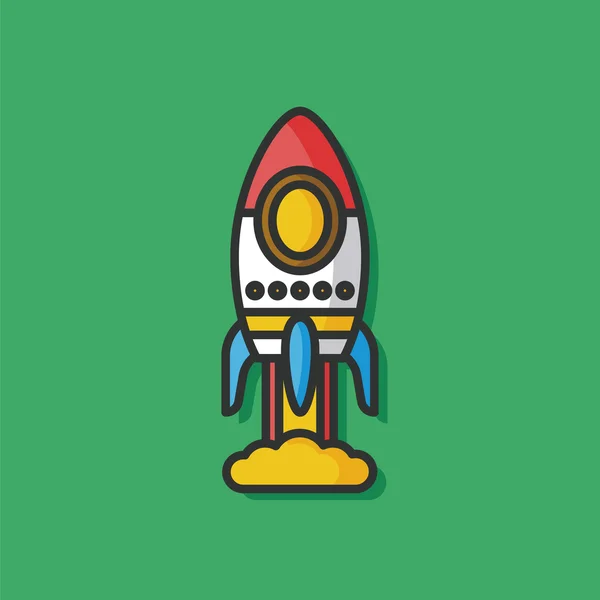 Spaceship rocket vector icon — Stock Vector