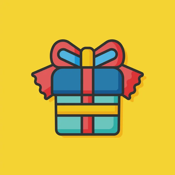 Huidige cadeau-vector pictogram — Stockvector