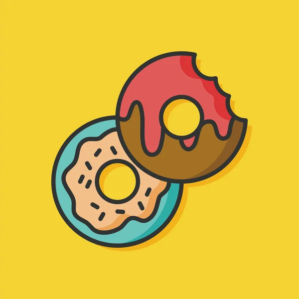 Пончик десерт Векторна іконка — стоковий вектор