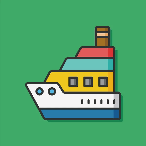 Barco barco vector icono — Vector de stock
