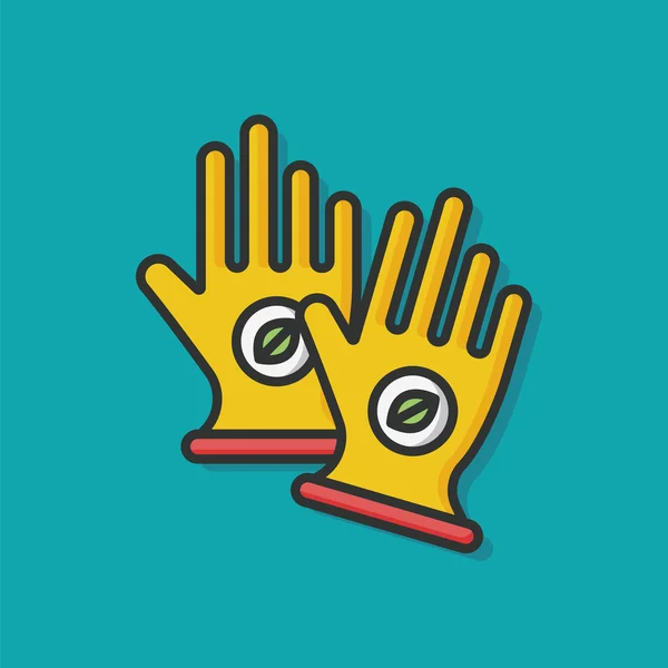 Working gloves vector icon — Stock Vector