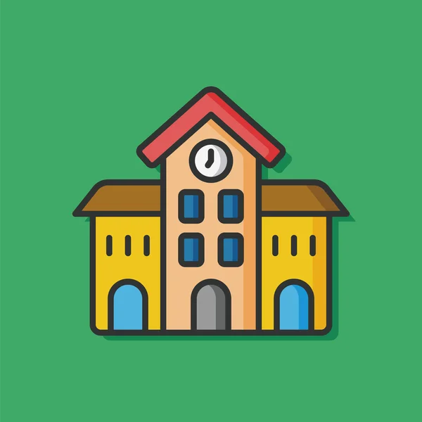 Vektor-Symbol für Schulgebäude — Stockvektor