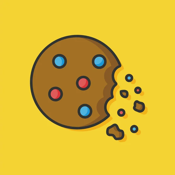 Panadería cookie vector icono — Vector de stock