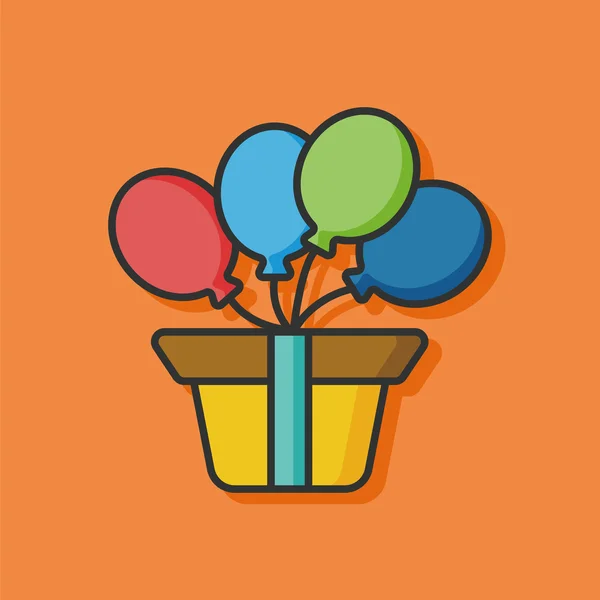 Birthday present vector icon — Stock Vector