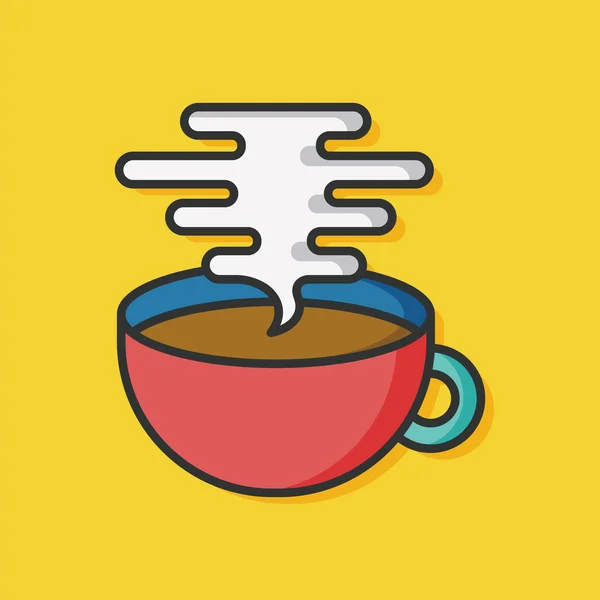 Warme koffie vector pictogram — Stockvector