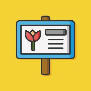 çiçek adı kart vektör simgesi