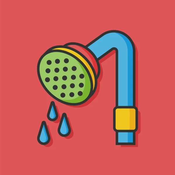 Sanitarnych natryski prysznica ikona wektor — Wektor stockowy