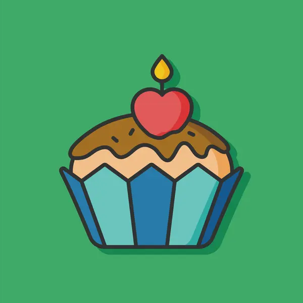 Cupcake Food Vektor Symbol — Stockvektor