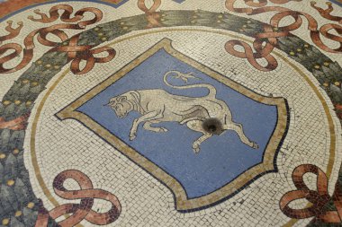 Galleria Vittorio Emanuele Milano mozaik boğa