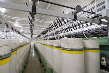 Fabrika pamuk iplik makinası