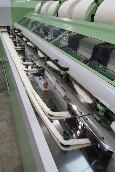 Maszynach przędzalniczych bawełna detal — Zdjęcie stockowe