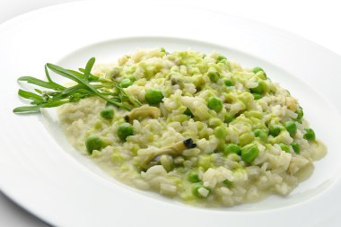 Risotto istiridye ve bezelye 1 tabak
