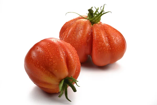 Två biff tomater med droppar 5 — Stockfoto