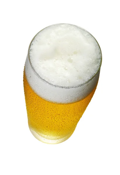 ビールのグラス｜Top view — ストック写真
