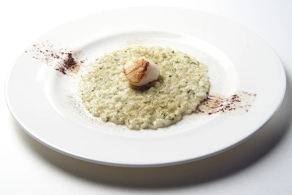 Risotto with Scallops — Stock Photo, Image